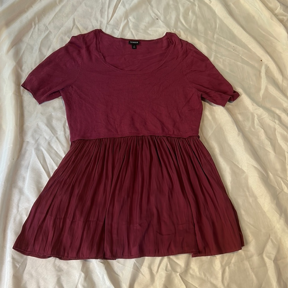 EUC torrid babydoll top